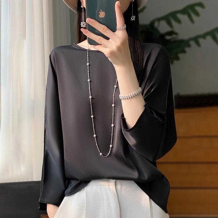 Elegant Three-Quarter Sleeve Blouse