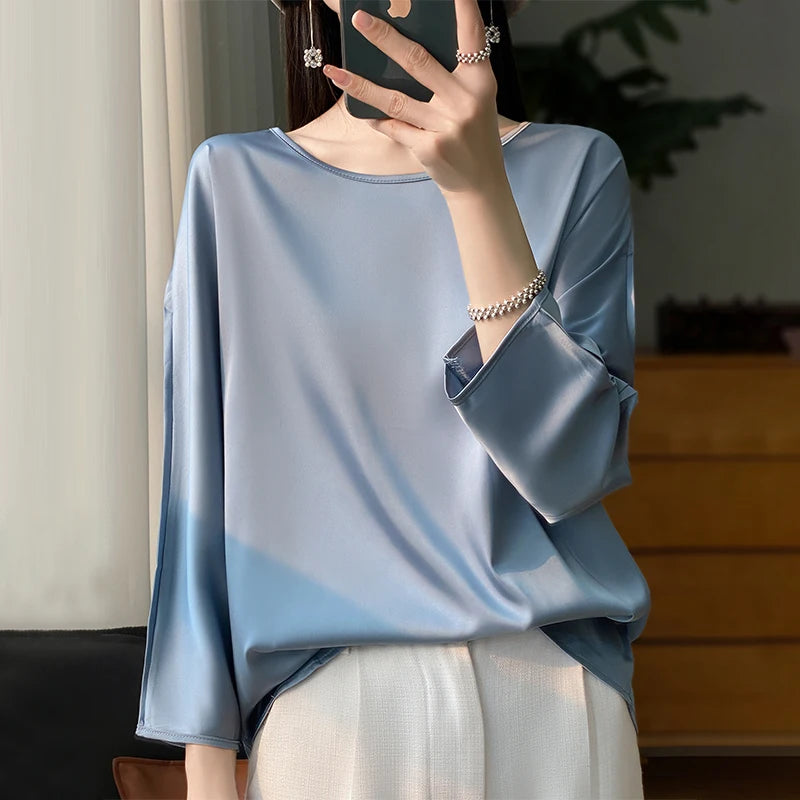 Elegant Three-Quarter Sleeve Blouse
