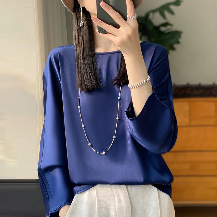 Elegant Three-Quarter Sleeve Blouse