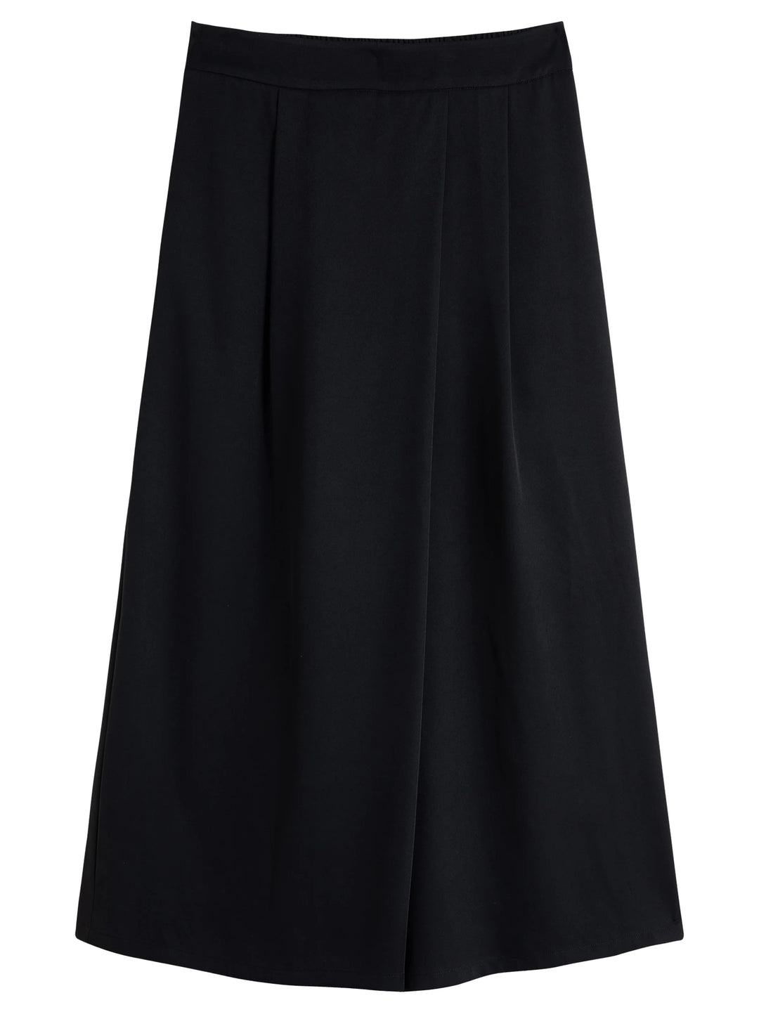 Elegant Wide-Leg Culottes with Slanted Flap Detail