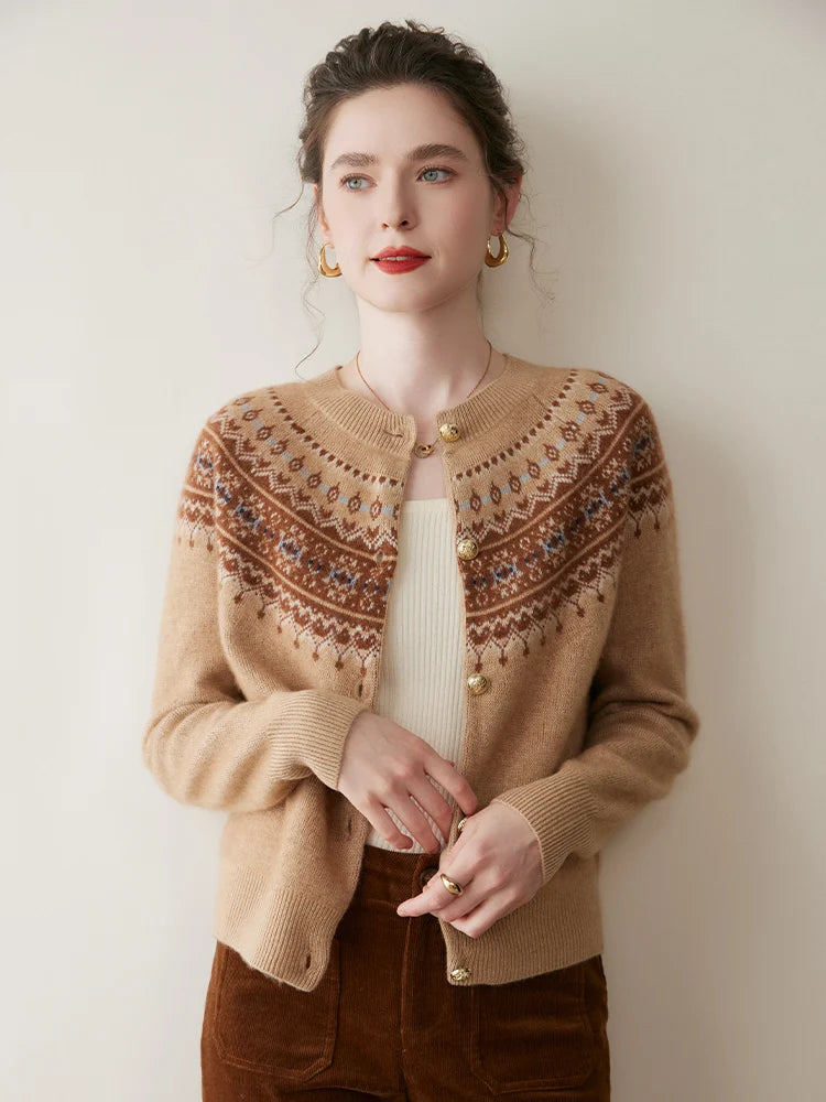 Fair Isle Cashmere Cardigan