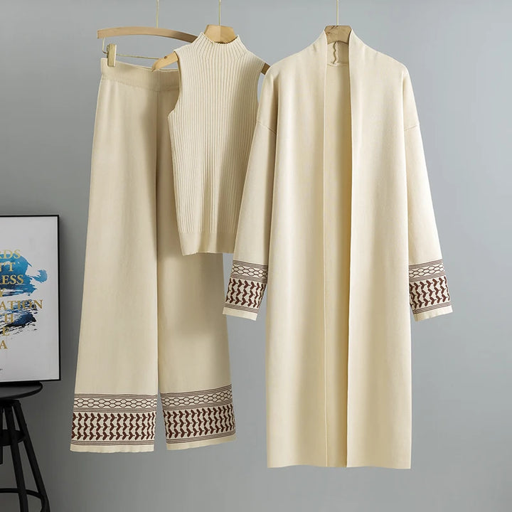 Fashionable Three Piece Knitted Lounge Set