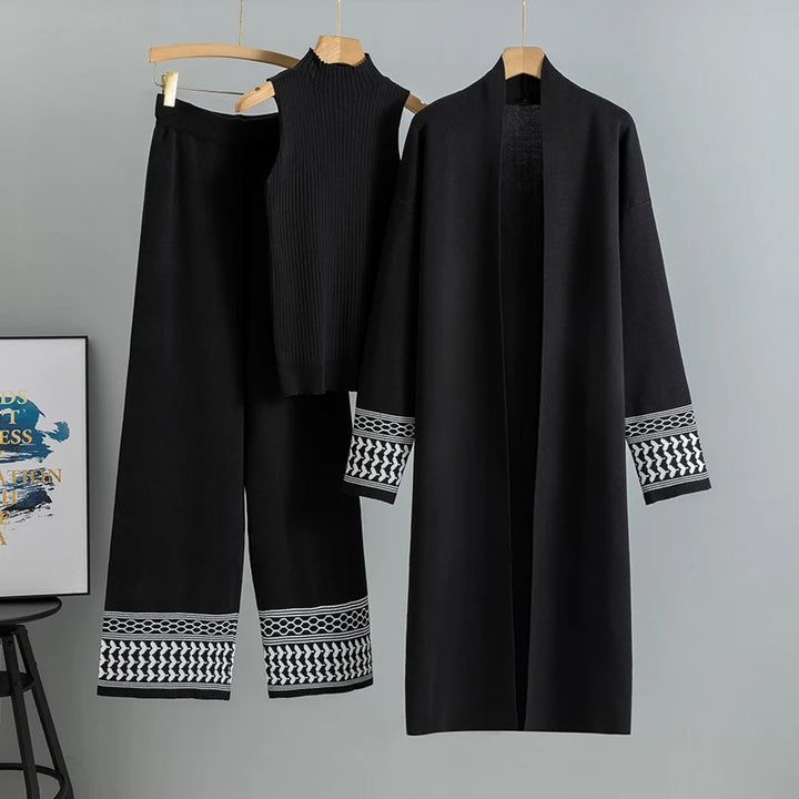 Fashionable Three Piece Knitted Lounge Set
