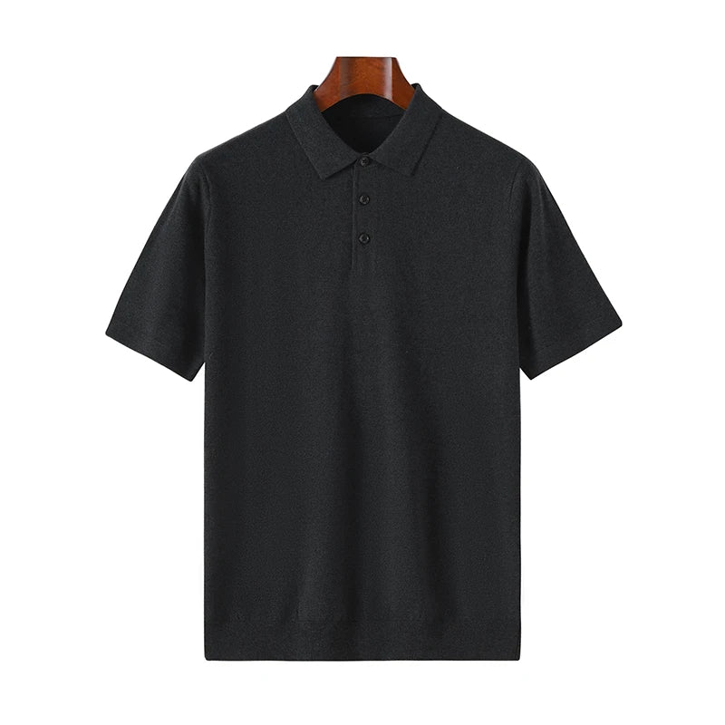 Fine Spun Wool Polo Collar Shirt