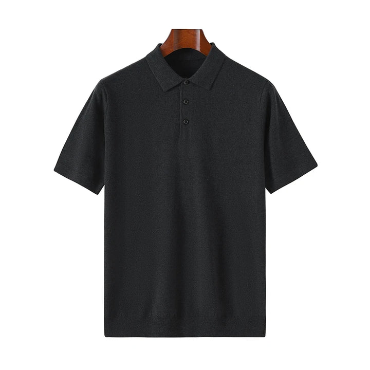 Fine Spun Wool Polo Collar Shirt