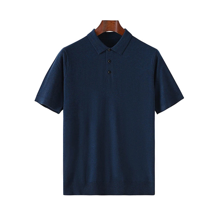 Fine Spun Wool Polo Collar Shirt