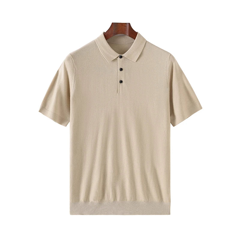 Fine Spun Wool Polo Collar Shirt