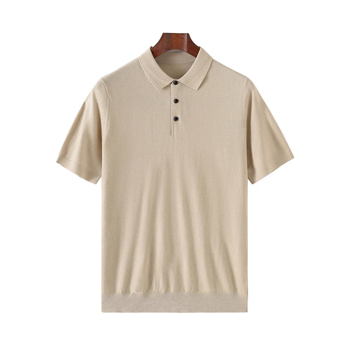 Fine Spun Wool Polo Collar Shirt