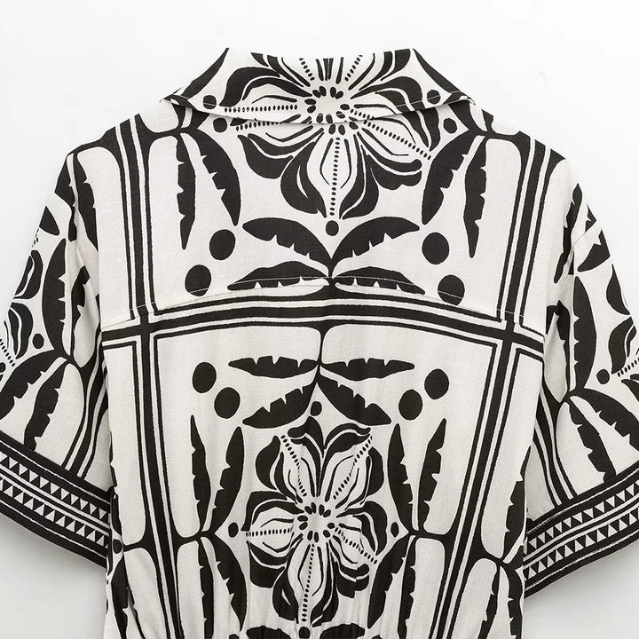 Women's Floral Print Short Blouses