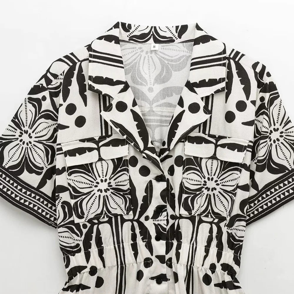 Women's Floral Print Short Blouses