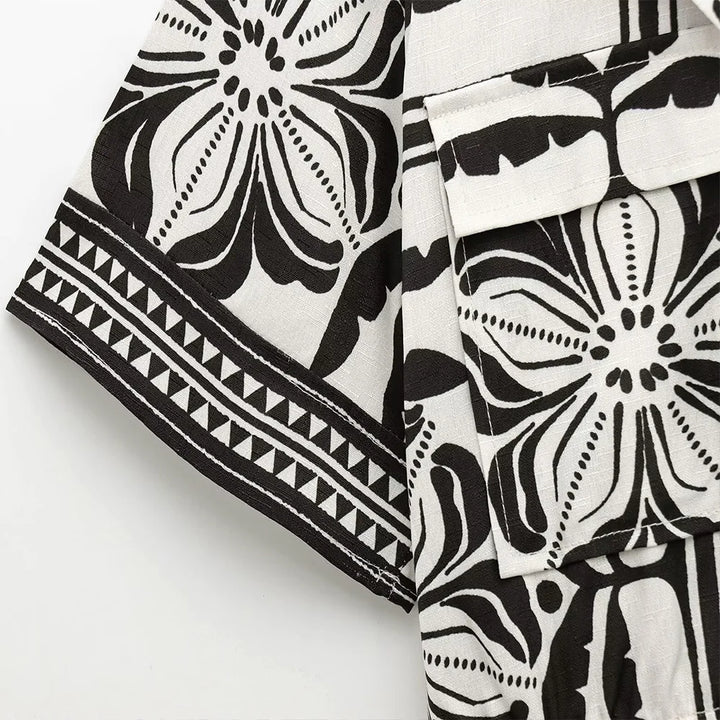 Women's Floral Print Short Blouses