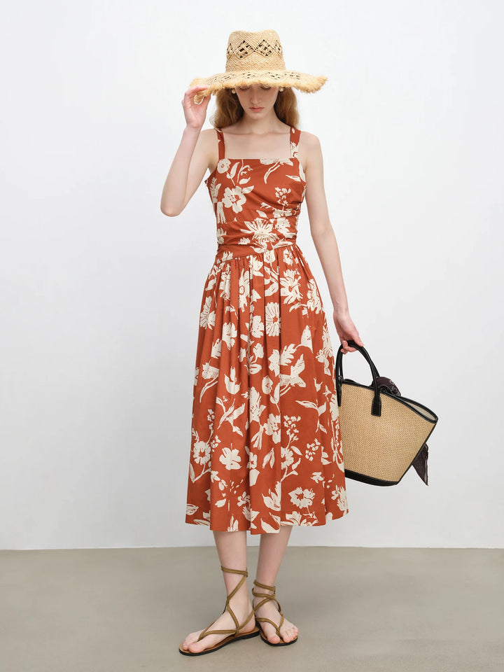 Floral Print Sundress Midi
