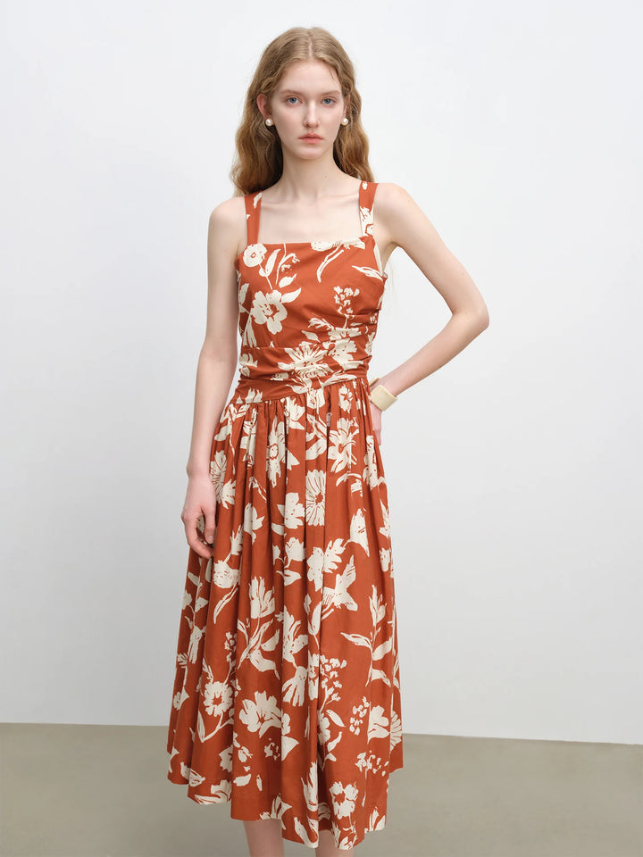 Floral Print Sundress Midi