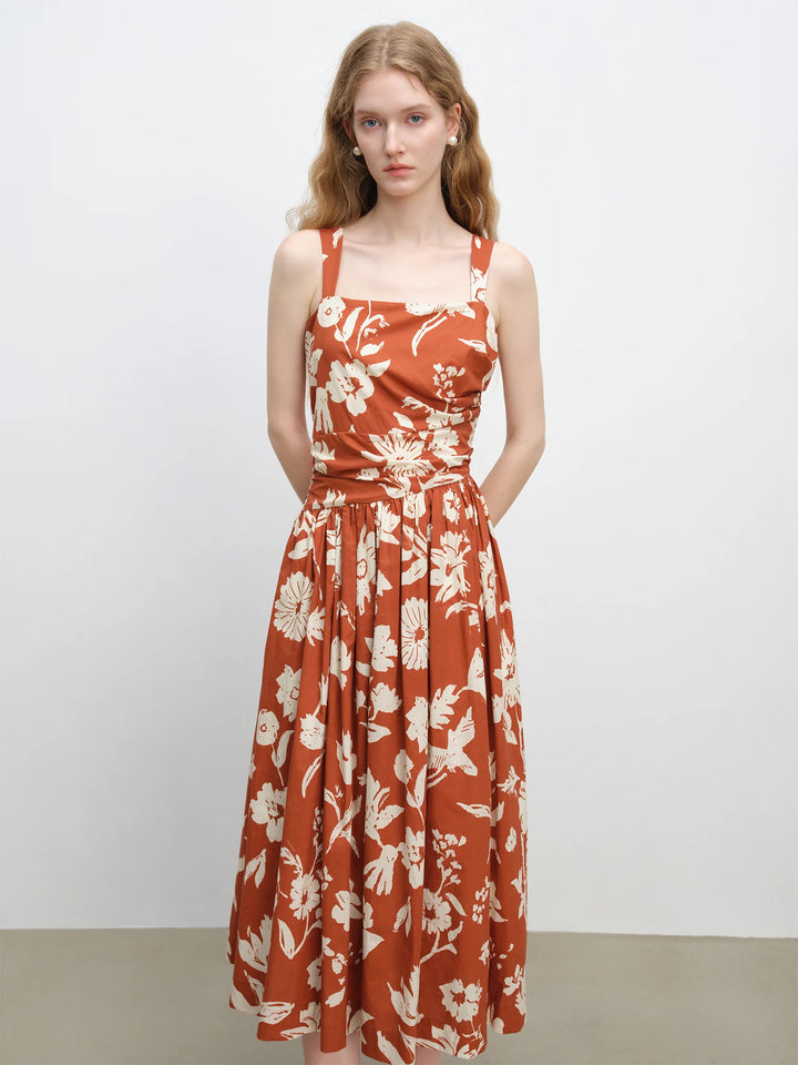 Floral Print Sundress Midi