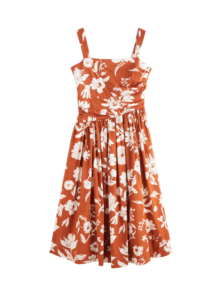 Floral Print Sundress Midi