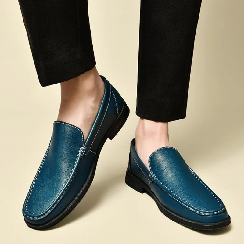 Genuine Leather British Slip-On Loafers
