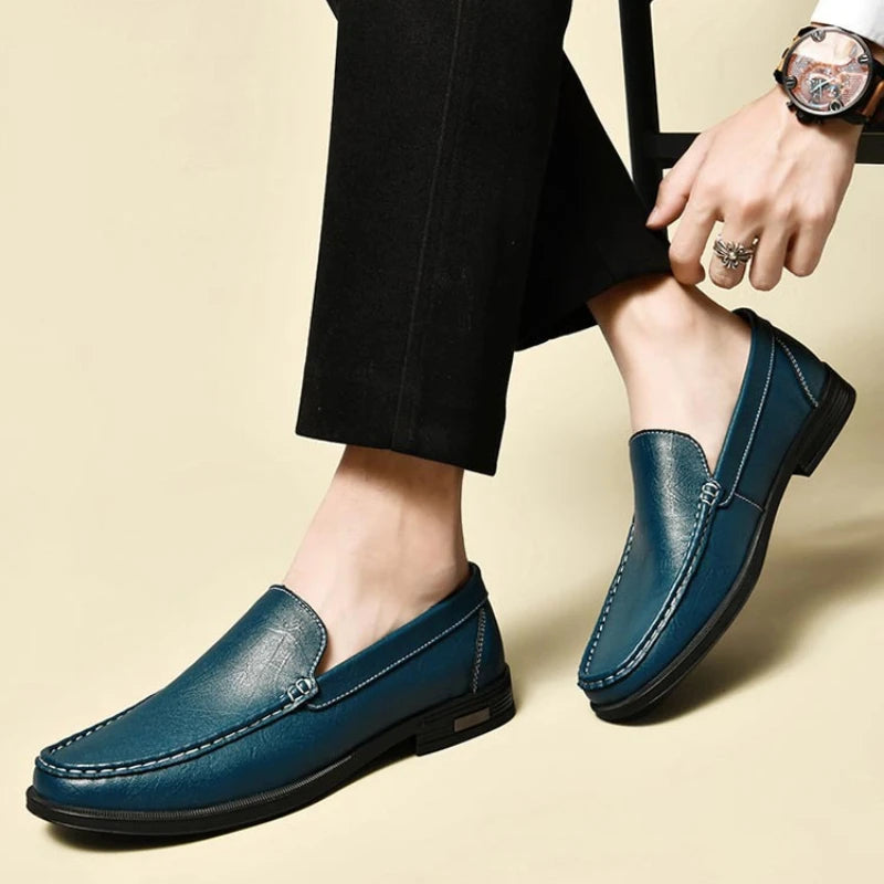 Genuine Leather British Slip-On Loafers