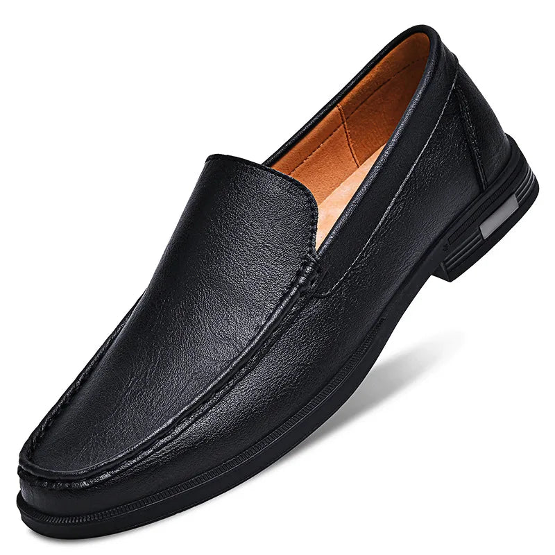 Genuine Leather British Slip-On Loafers
