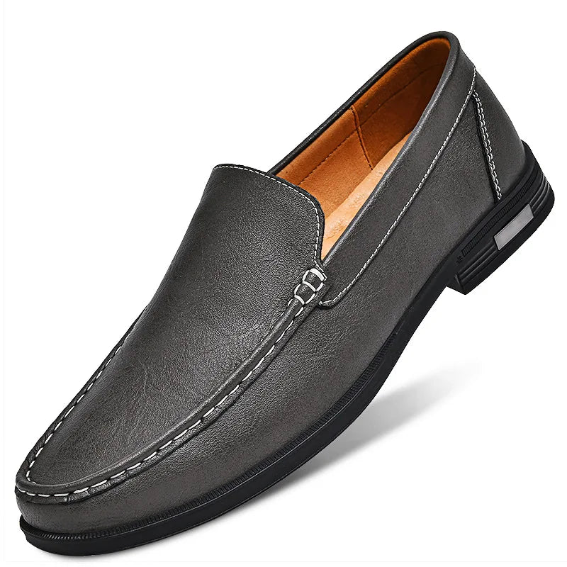 Genuine Leather British Slip-On Loafers