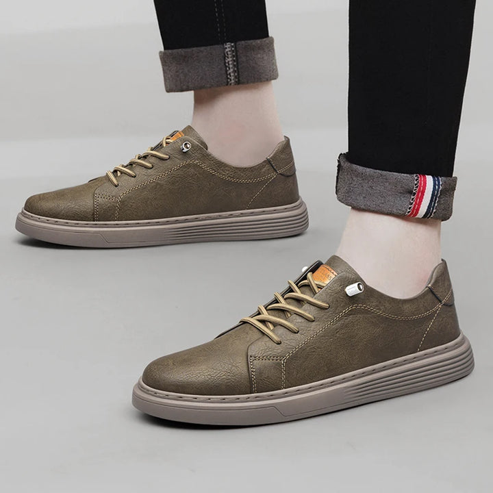 Genuine Leather Casual Oxford Sneakers