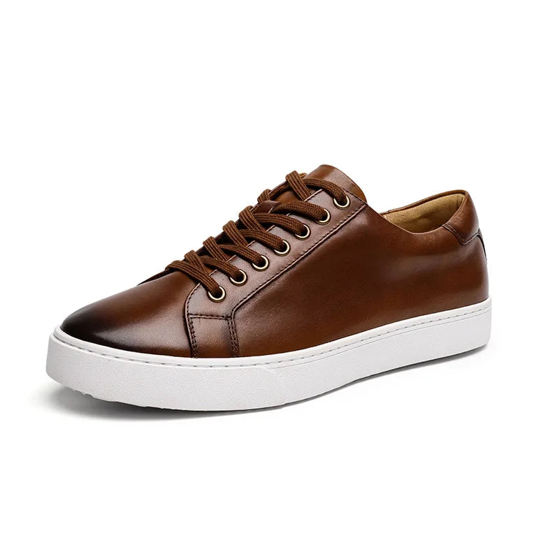 Genuine Leather Casual Sneakers