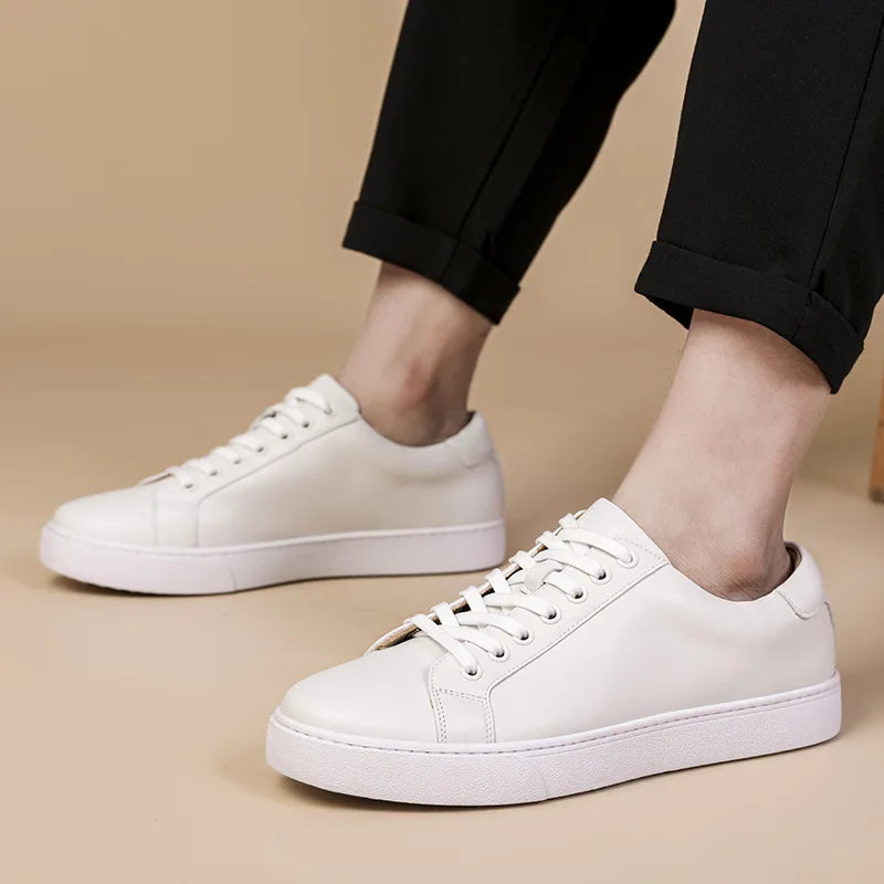 Genuine Leather Casual Sneakers