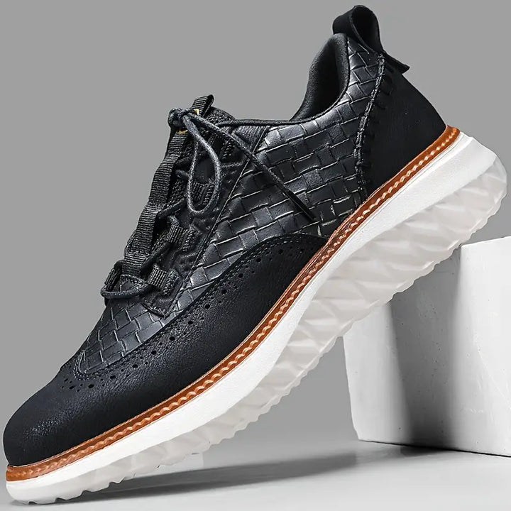 Genuine Leather Classic Lace Sneakers