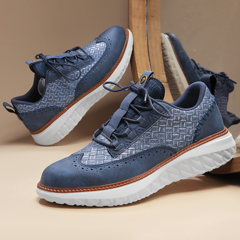 Genuine Leather Classic Lace Sneakers