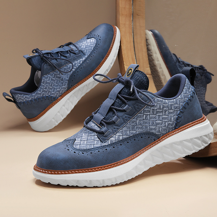 Genuine Leather Classic Lace Sneakers