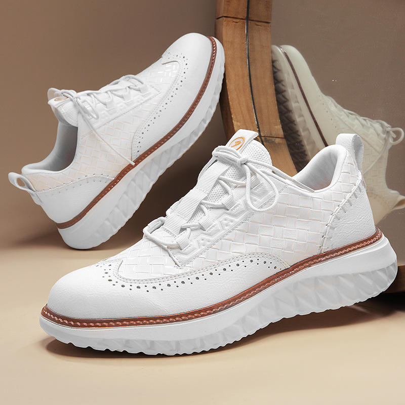 Genuine Leather Classic Lace Sneakers