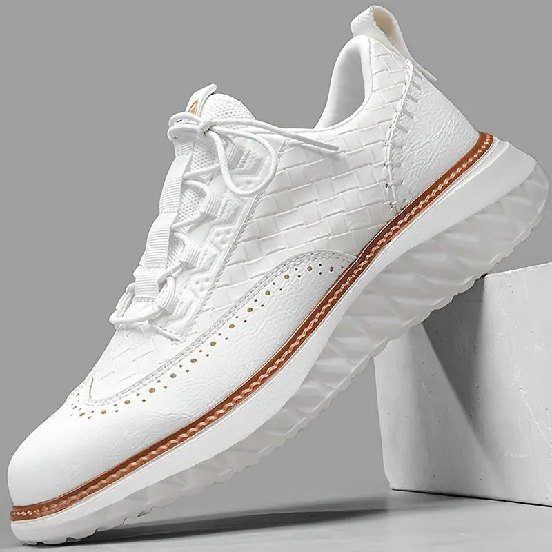 Genuine Leather Classic Lace Sneakers