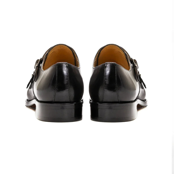 Genuine Leather Double Monk Strap Shoes