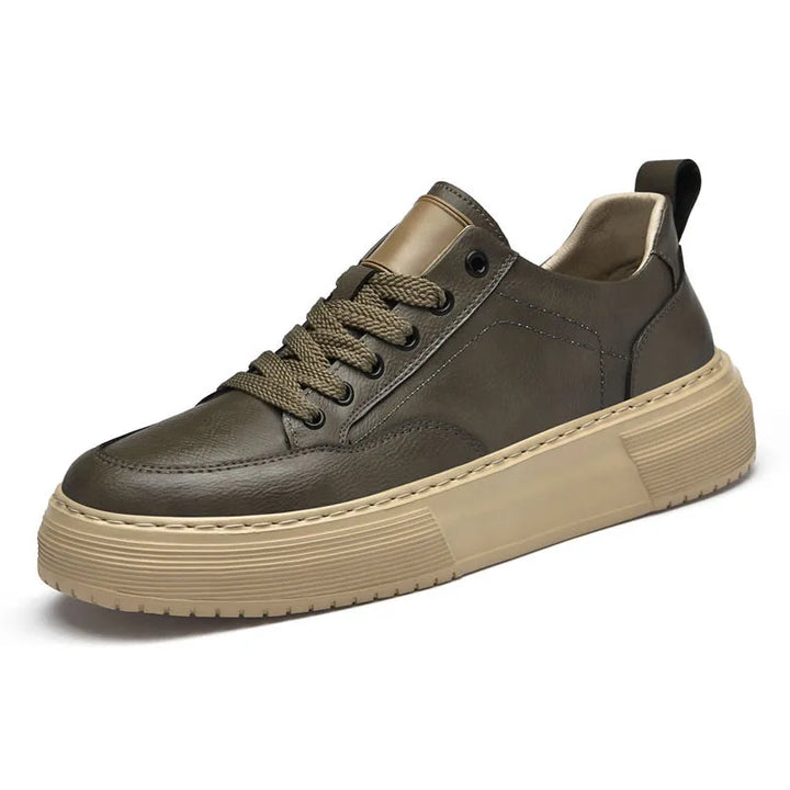 Genuine Leather Platform Sneakers