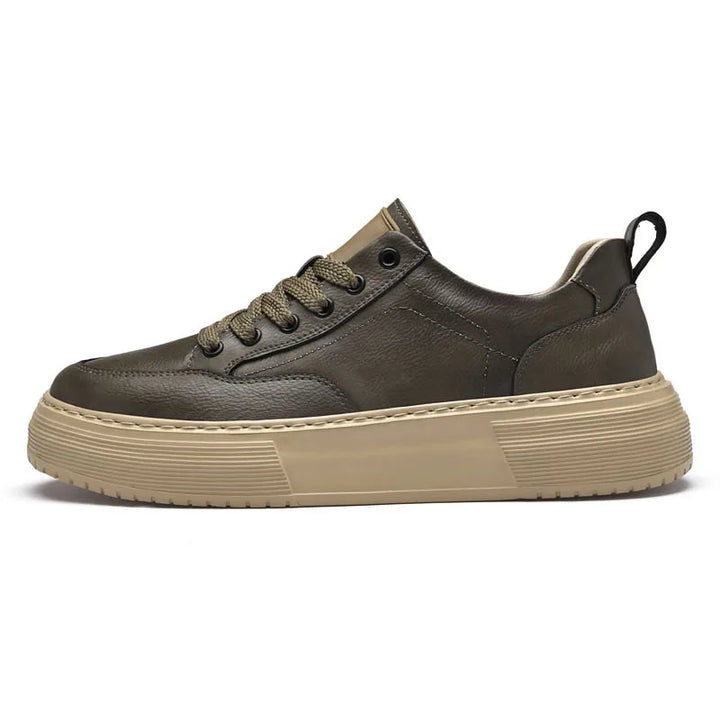 Genuine Leather Platform Sneakers