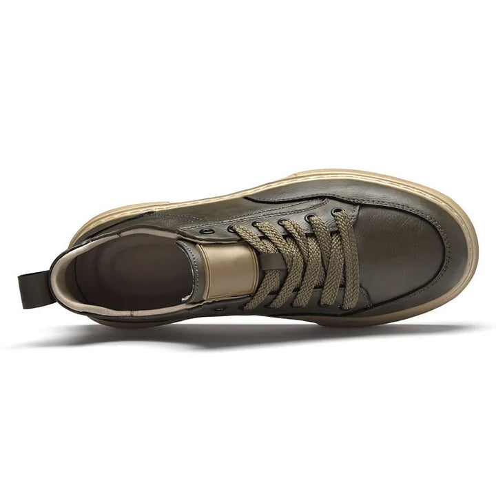 Genuine Leather Platform Sneakers