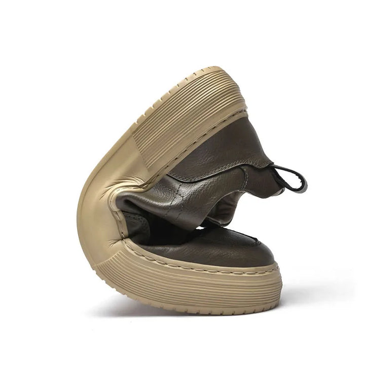 Genuine Leather Platform Sneakers