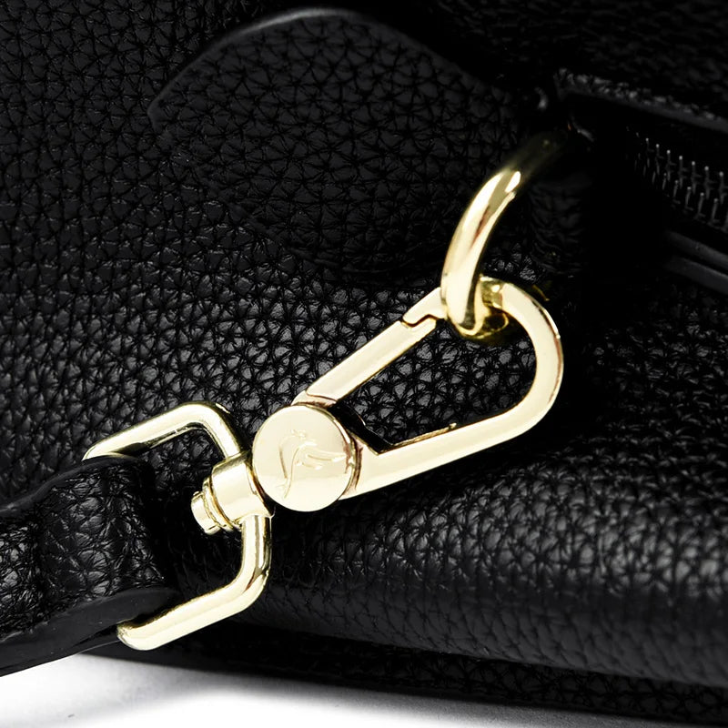 Genuine Leather Top-Handle Bag