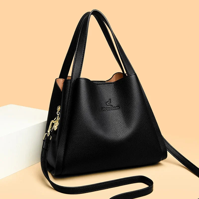Genuine Leather Top-Handle Bag