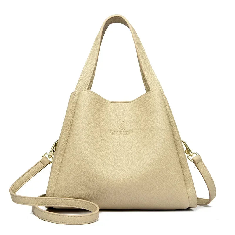 Genuine Leather Top-Handle Bag