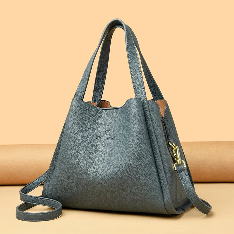 Genuine Leather Top-Handle Bag