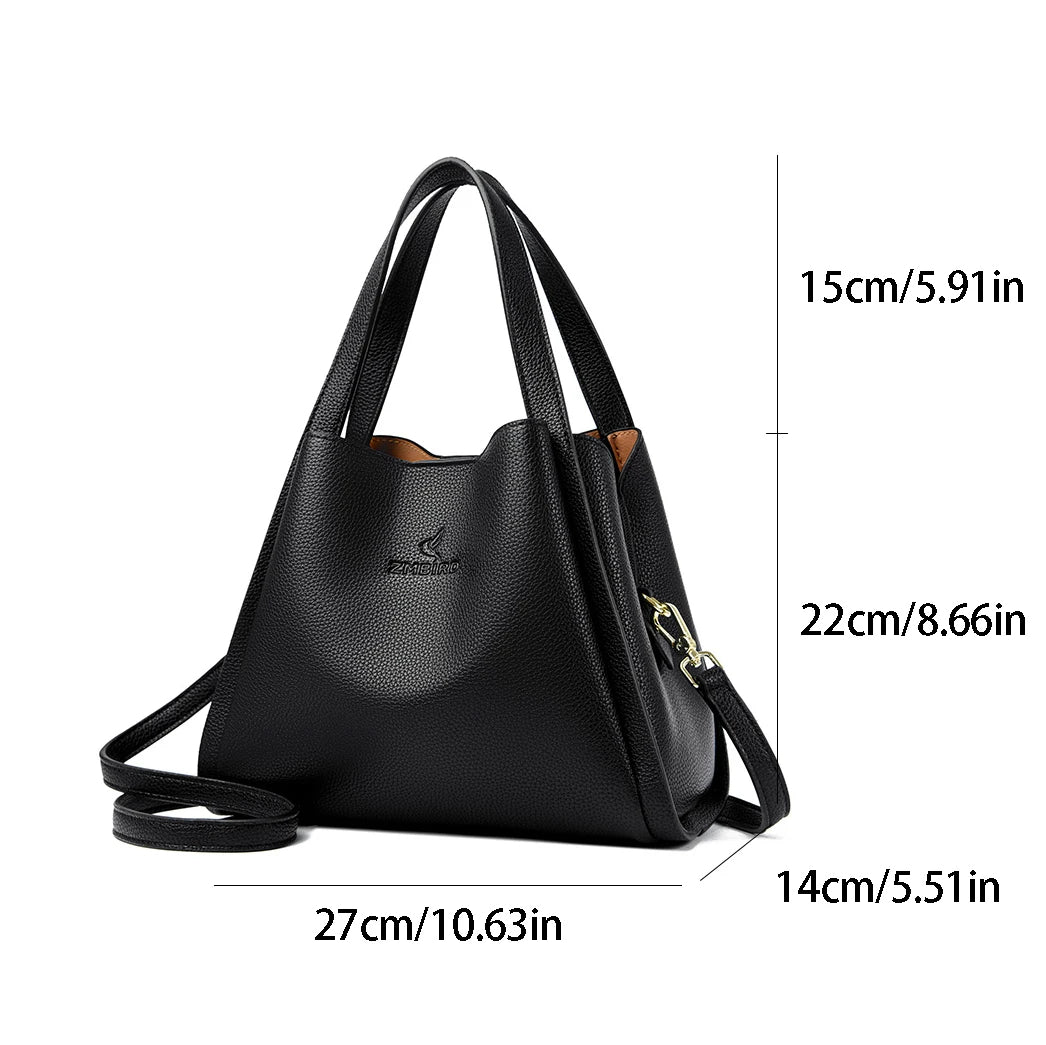 Genuine Leather Top-Handle Bag