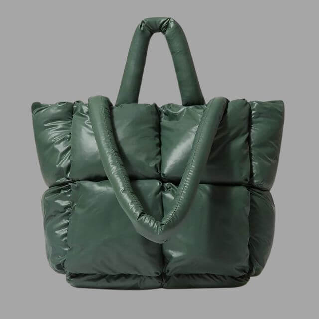 Metallic Puffer Tote Bag Designer Handbag