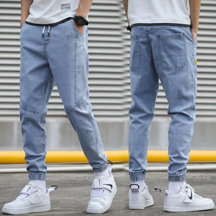 Harem Denim Cargo Jogger Pants