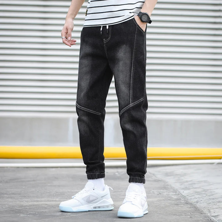 Harem Denim Cargo Jogger Pants