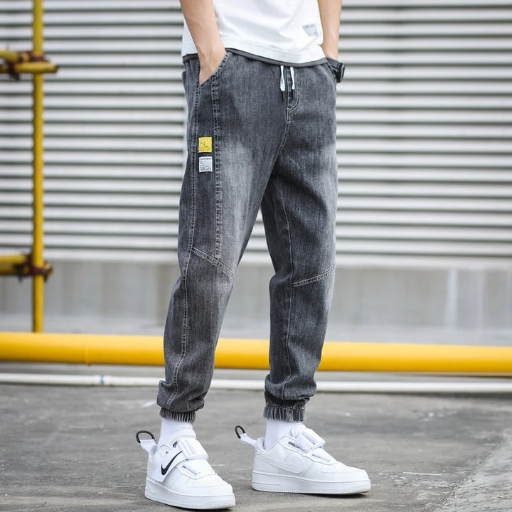 Harem Denim Cargo Jogger Pants
