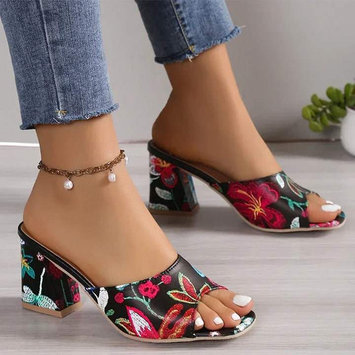 High Heel Slide Sandals Slingback Pump