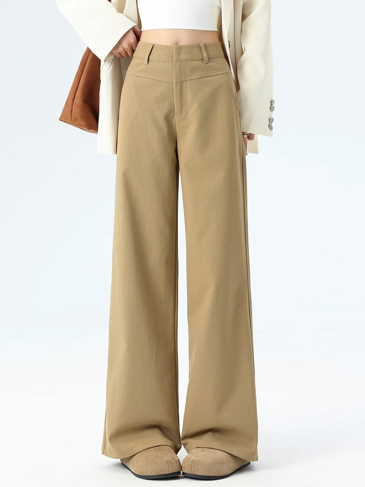 High-Waisted Wide Leg Tailored Pants