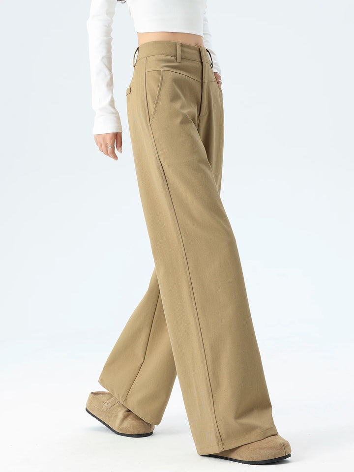 High-Waisted Wide Leg Tailored Pants