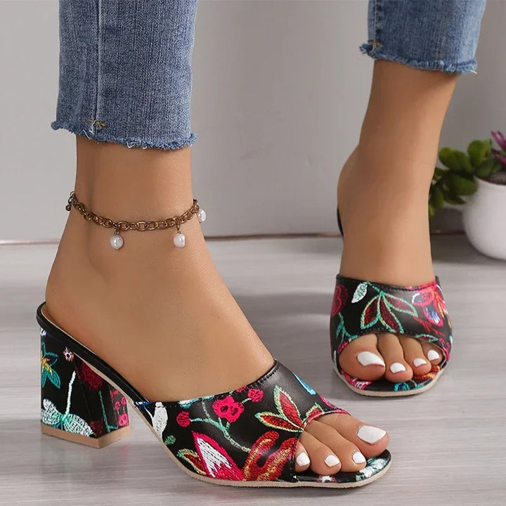 High Heel Slide Sandals Slingback Pump