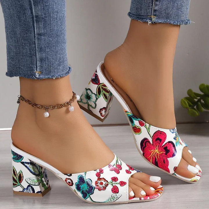 High Heel Slide Sandals Slingback Pump